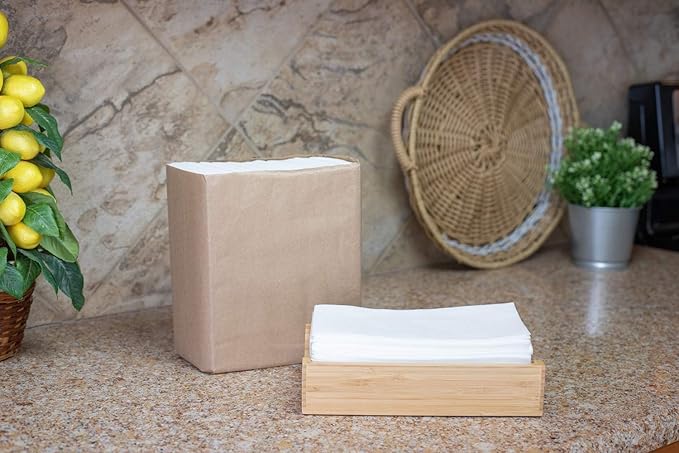 200 Paper Towels Cloth-Like Hand Tissue Paper Napkins, Disposable Hand Towels for Bathroom Guests, Disposable Face Towel for Guest, Washcloths or Dinner Napkin, Made in USA, White