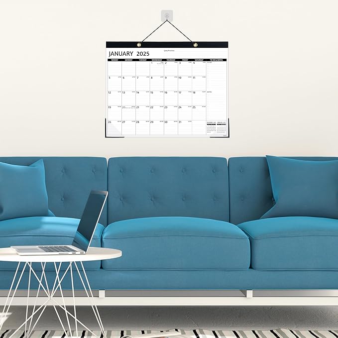 2025-2026 Desk Calendar β Jan 2025 β Jun 2026, 18 Monthly Calendar 2025-2026, Large Desk Calendar, 22'' x 17'', 2025 Desk/Wall Calendar with Desk Pad, To-do Lists, Ruled Blocks, Corner Protectors