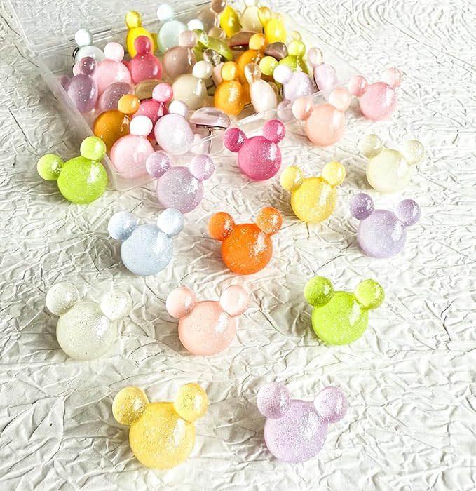 30Pcs Push Pins,Decorative Push Pin,Cute Thumb Tacks Cute Office Decor for Cork Board Bulletin Board,Desk Accessories Aesthetic,Classroom Decor,Business Home Decor(30-Mouse)