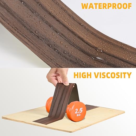 GSCIT Club Walnut Wallpaper, 2.4 inch X 100ft Self Adhesive Wood Grain Repair Tape Walnut Repair Patch for Tables, Chairs, Baseboards, Doors, Windows, Floors, Handicraft DIY.