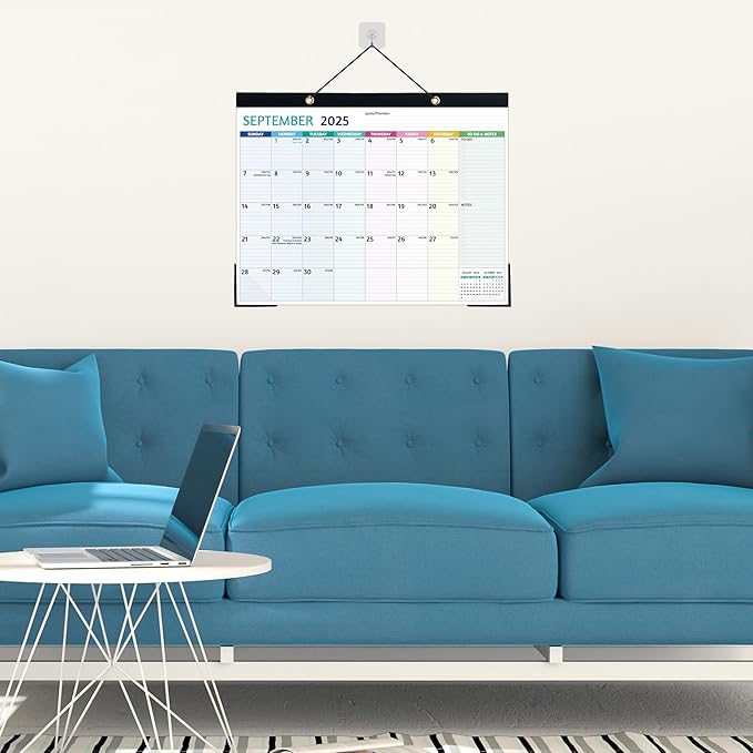 2025-2026 Desk Calendar β Shipped Flat, Large Desk Calendar, 22'' x 17'', Jul 2025 β Dec 2026, 18 Monthly Calendar, Best Desk/Wall Calendar with Desk Pad, To-do Lists, Ruled Blocks, Corner Protectors