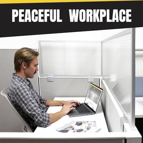 OBEX Screen Extender Polycarbonate Desk Privacy Panel & Divider for Office Cubicle, 18" x 30", Translucent