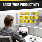 OBEX Screen Extender Polycarbonate Desk Privacy Panel & Divider for Office Cubicle, 18" x 30", Translucent