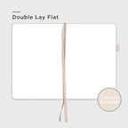 &And Per Se Blank Journal Notebook, 160 Pages, 5.7 x 8 inches College Ruled Thick Paper Notebook Journals for Writing, Hardcover Notebook(1 Pack, Light Apricot)