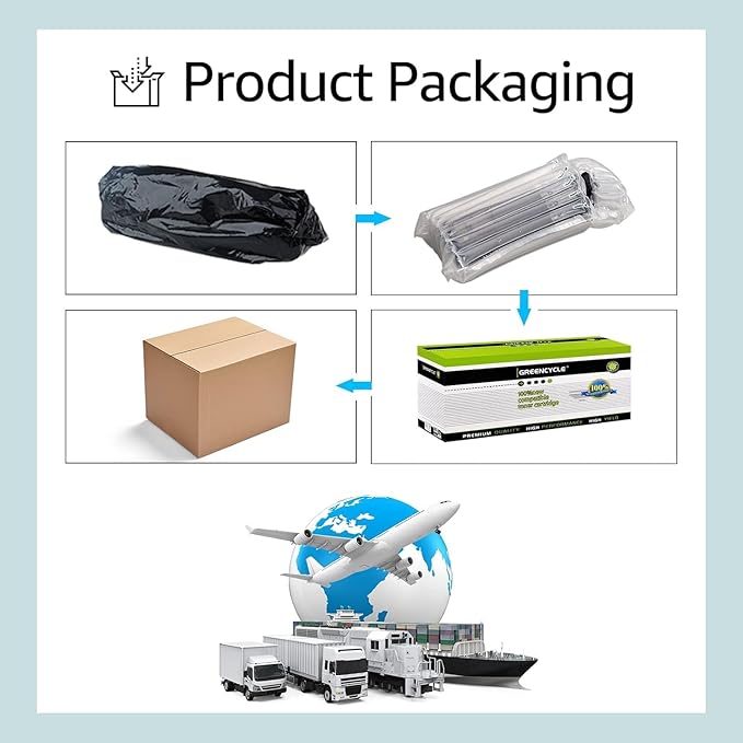 greencycle CF217A Toner Cartridge Replacement Compatible for HP 17A Black Toner Cartridge Laser Jet Pro MFP M130fw M130nw Printer Ink Cartridge (4PCS)