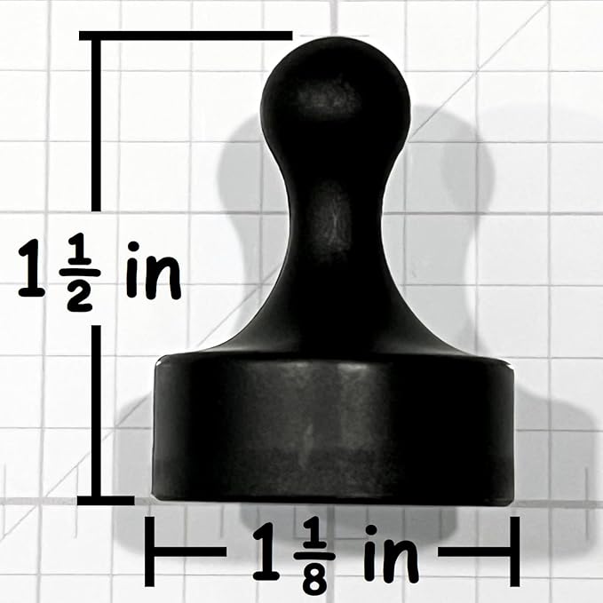 GLASSBOARD STUDIO Powerful Neodymium Magnets, Pawn-Shaped - Strong Fridge/Refrigerator and Whiteboard Magnet, Ideal for Office, Kitchen, Crafts - Rare Earth, Heavy Duty (3, Citrus Green)