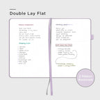 &And Per Se Dotted Journal Notebook for Women&Men with Pattern, A5 Leather Hardcover, 160 Pages 100GSM Thick Dotted Paper, 3 Sheets of Stickers Included(Lavender)