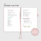 &And Per Se Dotted Journal Notebook for Women&Men with Pattern, A5 Leather Hardcover, 160 Pages 100GSM Thick Dotted Paper, 3 Sheets of Stickers Included(Blush)