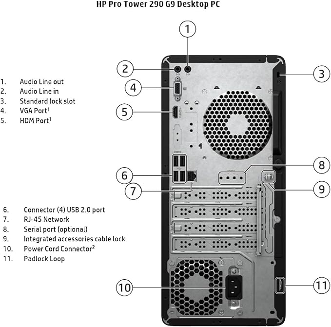HP Pro Tower 290 G9 Business Desktop, 13th Gen Intel 4-Core Processor (Beats Core i7-9700), 64GB RAM, 2TB PCIe SSD, 2-Monitor Support 4K, HDMI, VGA, Wi-Fi, Windows 11 Pro, Black