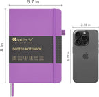 &And Per Se Dotted Journal Notebook, A5 Hardcover Bullet Dotted Journal, 160 Pages 100 gsm Thick Dotted Paper, 3 Sheets of Stickers Included - 5.7'' x 8''（Violet）