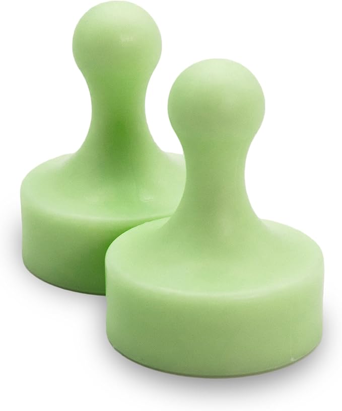GLASSBOARD STUDIO Powerful Neodymium Magnets, Pawn-Shaped - Strong Fridge/Refrigerator and Whiteboard Magnet, Ideal for Office, Kitchen, Crafts - Rare Earth, Heavy Duty (2, Citrus Green)