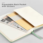 &And Per Se Dotted Journal Notebook, A5 Hardcover Bullet Dotted Journal, 160 Pages 100 gsm Thick Dotted Paper, 3 Sheets of Stickers Included - 5.7'' x 8''（Emerald）