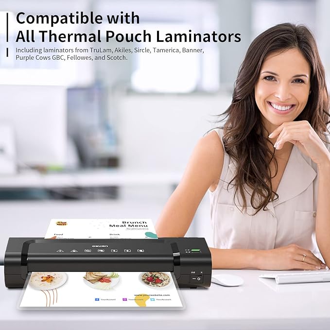 3 Mil Laminating Sheets 200 Packs, Thermal Laminating Pouches Holds 8.5" x 11" Sheets, Clear Laminator Plastic Paper 9 x 11.5 Inches - Rounded Corner Letter Size