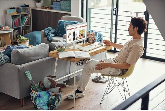 HP 2025 New 22 Inch All-in-One Desktop Computer • 64GB RAM • 1TB PCIe SSD • Intel CPU • Ultra-Quiet Design • Microsoft Office Trial • Wi-Fi 6 • White KB & Mouse • WOWPC Recovery USB • Windows 11