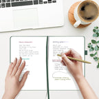 &And Per Se Blank Journal Notebook, 160 Pages, 5.7 x 8 inches College Ruled Thick Paper Notebook Journals for Writing, Hardcover Notebook(1 Pack, green)