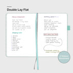 &And Per Se Dotted Journal Notebook for Women&Men with Pattern, A5 Leather Hardcover, 160 Pages 100GSM Thick Dotted Paper, 3 Sheets of Stickers Included(Light Blue)