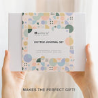 &And Per Se Dotted Journal Notebook Set, A5 Hardcover Dotted Journal (Green), 6 Fineliner Pens, 8 Sticker, 5 Stencil Sheets & 6 Washi Tapes, Journaling Supplies for Planner Schedule