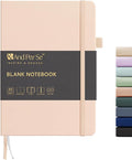 &And Per Se Blank Journal Notebook, 160 Pages, 5.7 x 8 inches College Ruled Thick Paper Notebook Journals for Writing, Hardcover Notebook(1 Pack, Light Apricot)