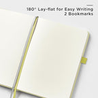 &And Per Se Dotted Journal Notebook, A5 Hardcover Bullet Dotted Journal, 160 Pages 100 gsm Thick Dotted Paper, 3 Sheets of Stickers Included - 5.7'' x 8''（Emerald）