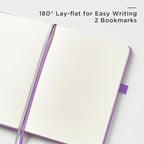 &And Per Se Dotted Journal Notebook, A5 Hardcover Bullet Dotted Journal, 160 Pages 100 gsm Thick Dotted Paper, 3 Sheets of Stickers Included - 5.7'' x 8''（Violet）