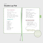 &And Per Se Dotted Journal Notebook for Women&Men with Pattern, A5 Leather Hardcover, 160 Pages 100GSM Thick Dotted Paper, 3 Sheets of Stickers Included(Light Green)