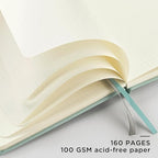 &And Per Se Dotted Journal Notebook, A5 Hardcover Leather Bullet Dotted Journal, 160 Pages 100 gsm Thick Dotted Paper，3 Sheets of Stickers Included - 5.7'' x 8'' (Light lavender)