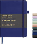 &And Per Se Blank Journal Notebook, 160 Pages, 5.7 x 8 inches College Ruled Thick Paper Notebook Journals for Writing, Hardcover Notebook(1 Pack, Royal Blue)