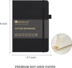 &And Per Se Dotted Journal Notebook Set, A5 Hardcover Dotted Journal (Black), 6 Fineliner Pens, 8 Sticker, 5 Stencil Sheets & 6 Washi Tapes, Journaling Supplies for Planner Schedule