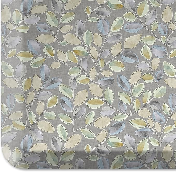GelPro Anti-Fatigue Designer Cushioned Comfort Kitchen Floor Mat, Padded Stain-Resistant, Waterproof, Non-Slip Comfort Padded Desk/Office Mat, Orchard Grey Lake 20x48